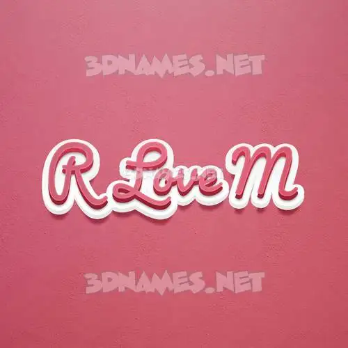 r love m in Red Scribble style - 3D name wallpaper r love m in Red Scribble style - 3D name wallpaper