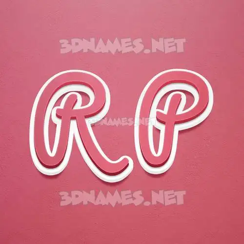 r p in Red Scribble style - 3D name wallpaper r p in Red Scribble style - 3D name wallpaper