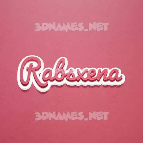 rabsxena in Red Scribble style - 3D name wallpaper