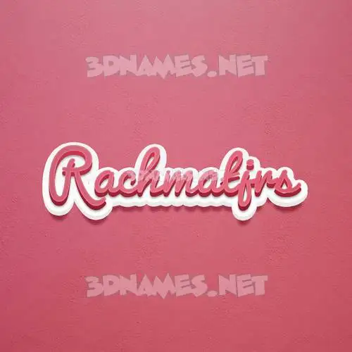 rachmatjrs in Red Scribble style - 3D name wallpaper