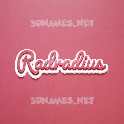 radradius in Red Scribble style - 3D name wallpaper radradius in Red Scribble style - 3D name wallpaper