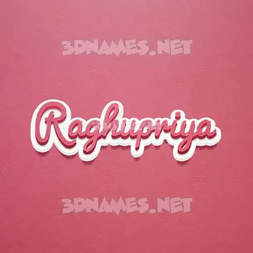 raghupriya in Red Scribble style - 3D name wallpaper