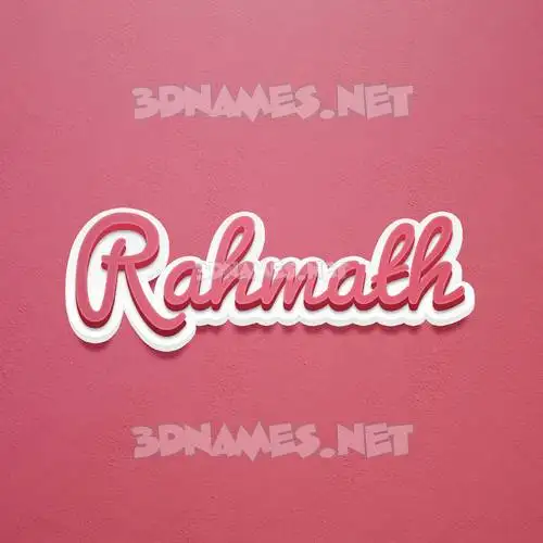 rahmath in Red Scribble style - 3D name wallpaper