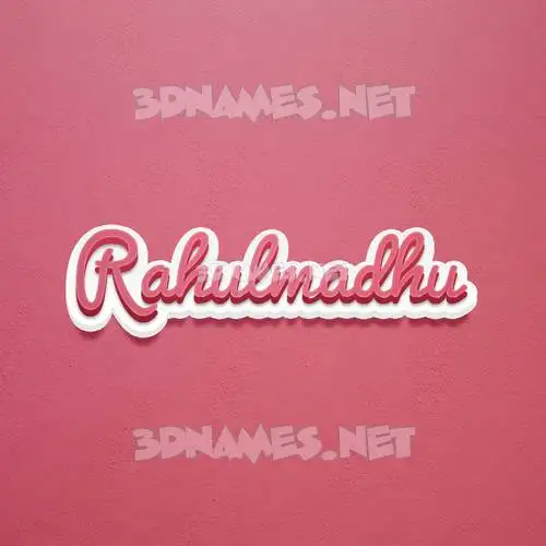 rahulmadhu in Red Scribble style - 3D name wallpaper rahulmadhu in Red Scribble style - 3D name wallpaper