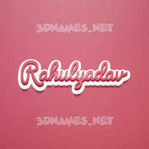 rahulyadav in Red Scribble style - 3D name wallpaper