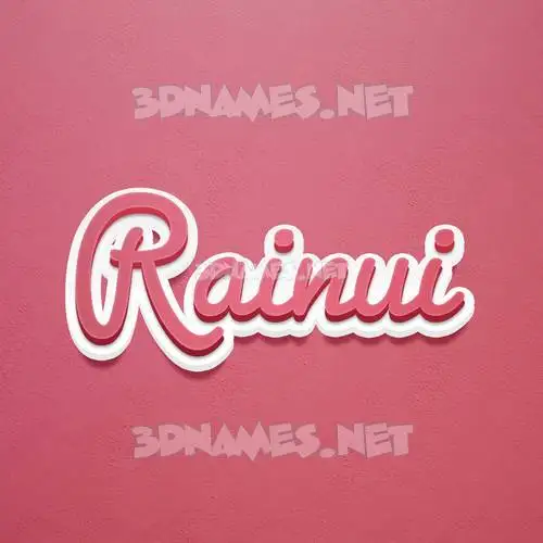 rainui in Red Scribble style - 3D name wallpaper