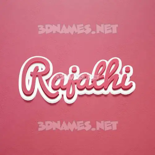rajathi in Red Scribble style - 3D name wallpaper