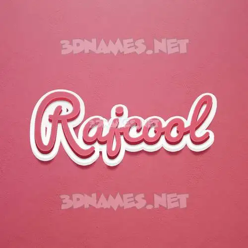 rajcool in Red Scribble style - 3D name wallpaper