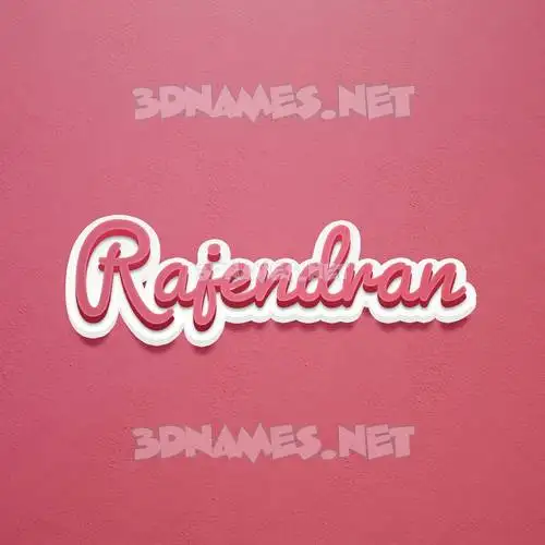 rajendran in Red Scribble style - 3D name wallpaper