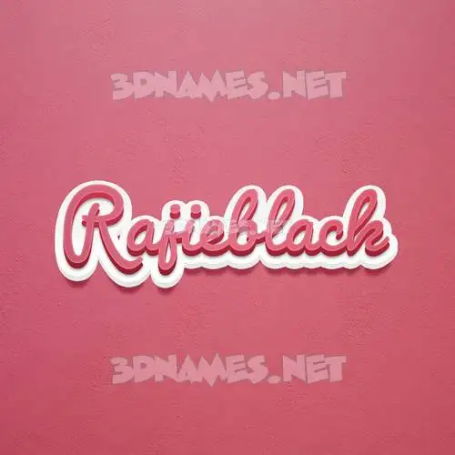 rajieblack in Red Scribble style - 3D name wallpaper