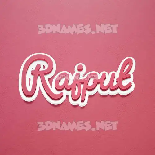 rajput in Red Scribble style - 3D name wallpaper