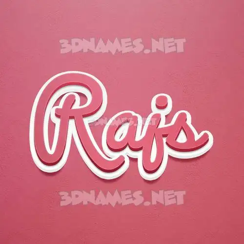 rajs in Red Scribble style - 3D name wallpaper