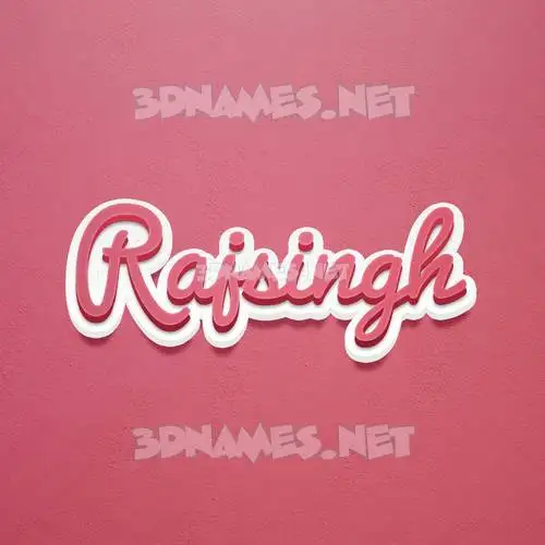 rajsingh in Red Scribble style - 3D name wallpaper
