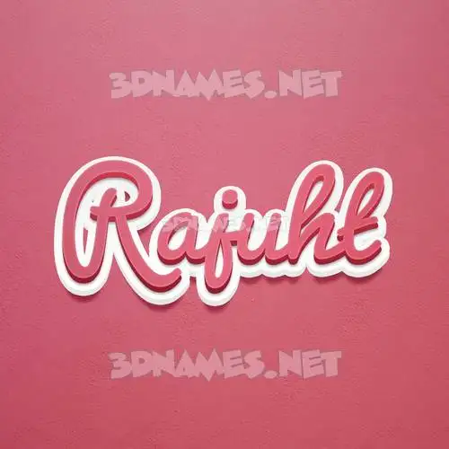 rajuht in Red Scribble style - 3D name wallpaper