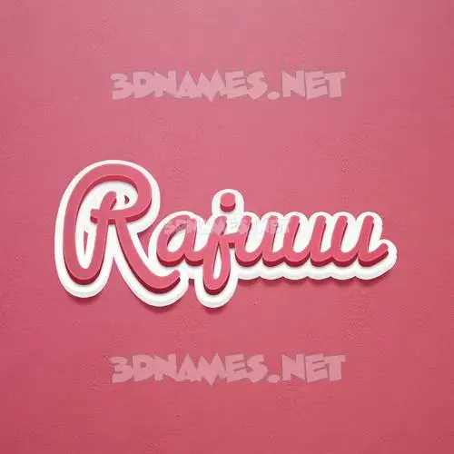 rajuuu in Red Scribble style - 3D name wallpaper
