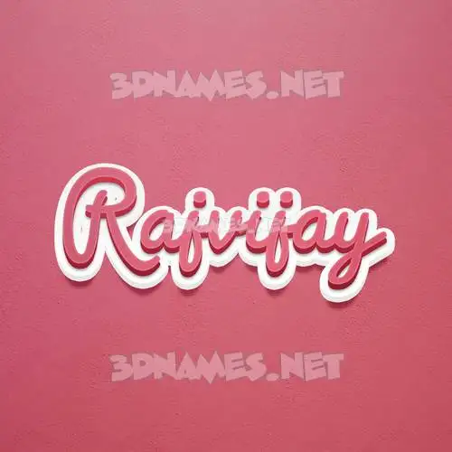 rajvijay in Red Scribble style - 3D name wallpaper