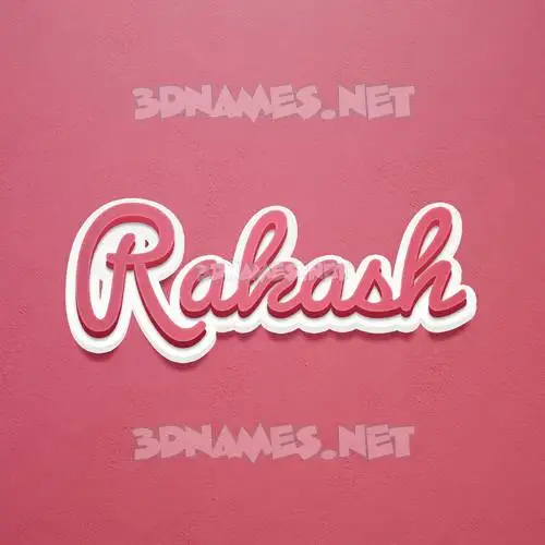 rakash in Red Scribble style - 3D name wallpaper