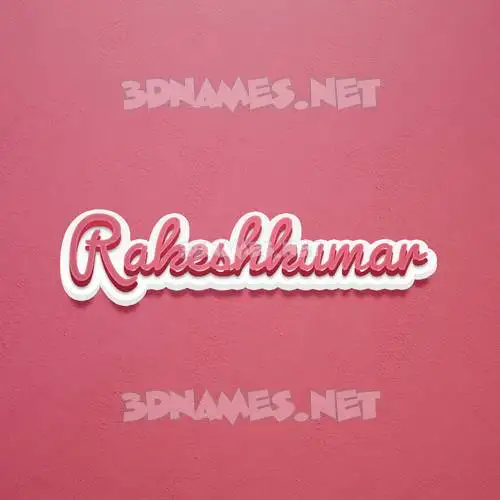rakeshkumar in Red Scribble style - 3D name wallpaper