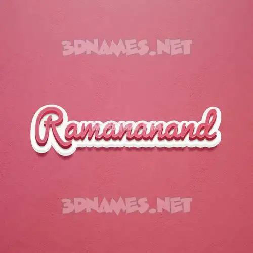 ramananand in Red Scribble style - 3D name wallpaper