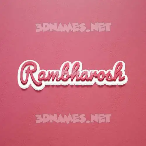 rambharosh in Red Scribble style - 3D name wallpaper rambharosh in Red Scribble style - 3D name wallpaper