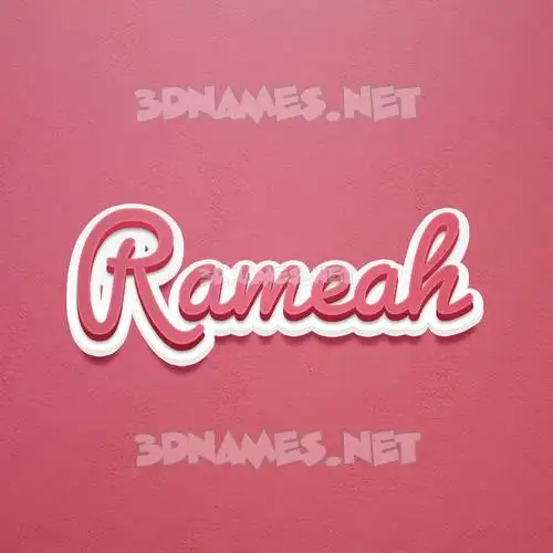 rameah in Red Scribble style - 3D name wallpaper