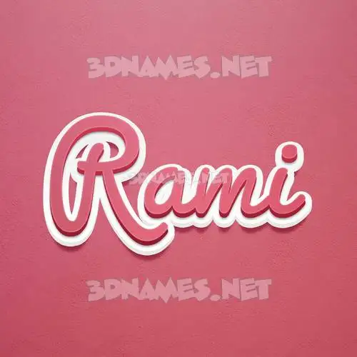 rami in Red Scribble style - 3D name wallpaper rami in Red Scribble style - 3D name wallpaper