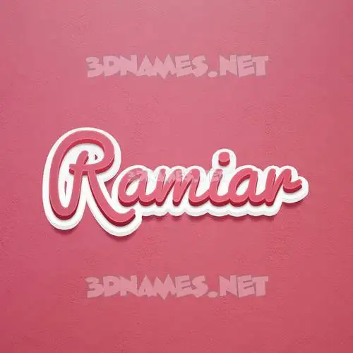 ramiar in Red Scribble style - 3D name wallpaper ramiar in Red Scribble style - 3D name wallpaper