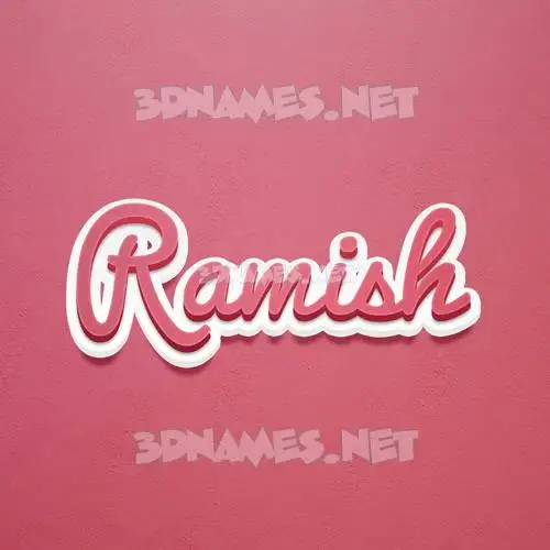 ramish in Red Scribble style - 3D name wallpaper ramish in Red Scribble style - 3D name wallpaper