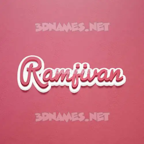 ramjivan in Red Scribble style - 3D name wallpaper