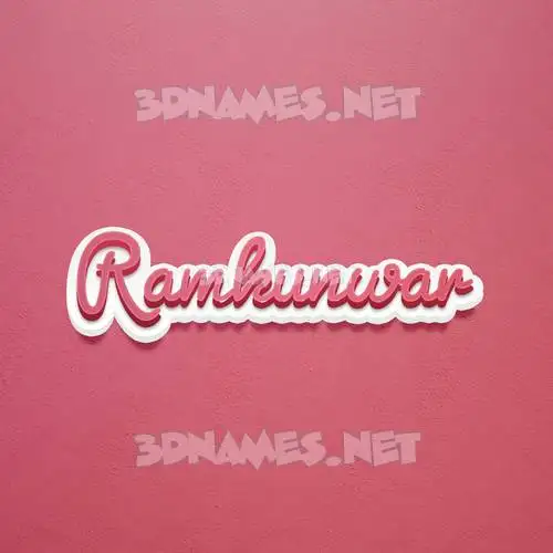 ramkunwar in Red Scribble style - 3D name wallpaper