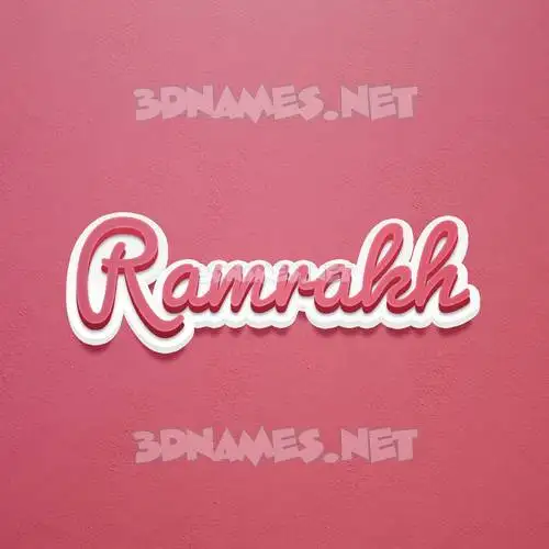 ramrakh in Red Scribble style - 3D name wallpaper