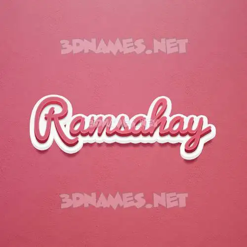 ramsahay in Red Scribble style - 3D name wallpaper