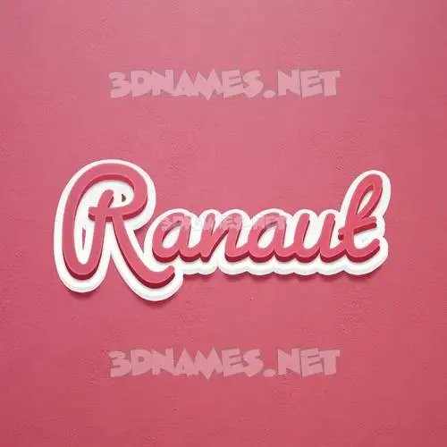 ranaut in Red Scribble style - 3D name wallpaper