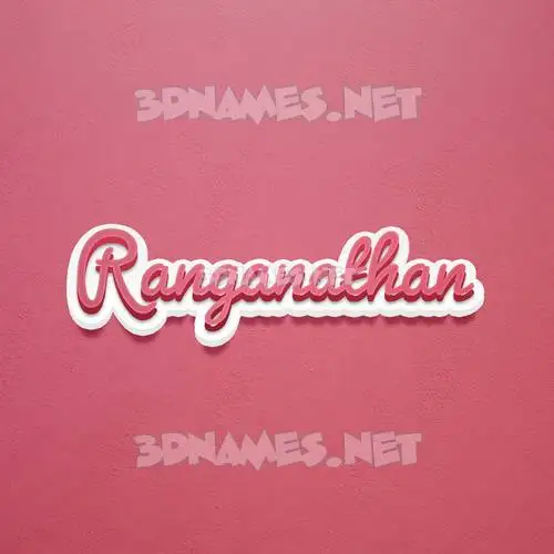 ranganathan in Red Scribble style - 3D name wallpaper