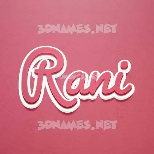 rani in Red Scribble style - 3D name wallpaper