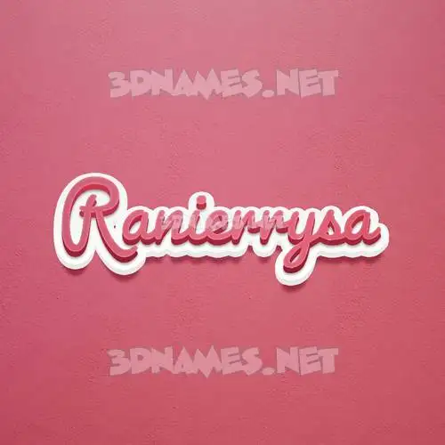 ranierrysa in Red Scribble style - 3D name wallpaper