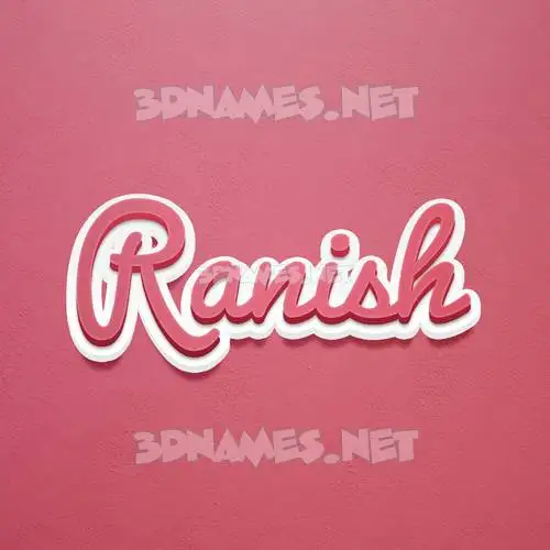 ranish in Red Scribble style - 3D name wallpaper ranish in Red Scribble style - 3D name wallpaper