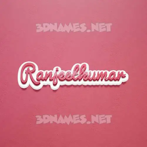 ranjeetkumar in Red Scribble style - 3D name wallpaper