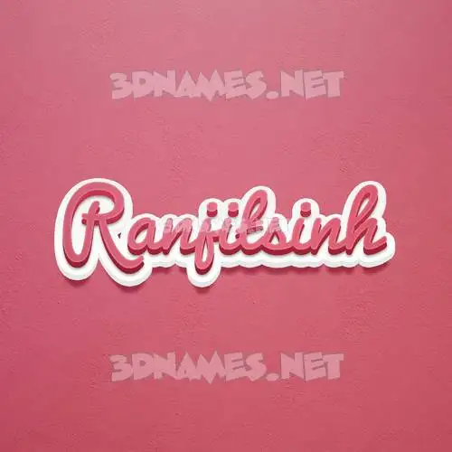 ranjitsinh in Red Scribble style - 3D name wallpaper