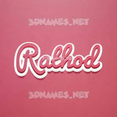 rathod in Red Scribble style - 3D name wallpaper
