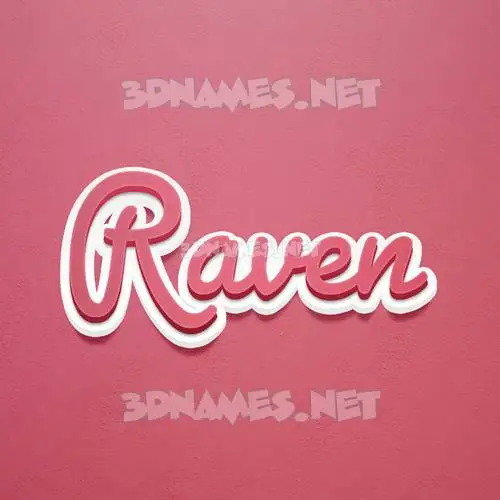 raven in Red Scribble style - 3D name wallpaper raven in Red Scribble style - 3D name wallpaper
