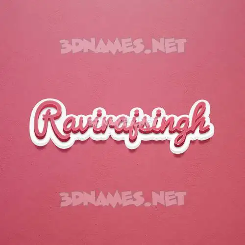 ravirajsingh in Red Scribble style - 3D name wallpaper