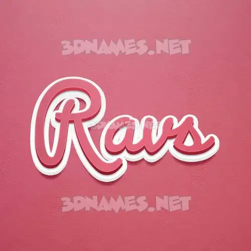 ravs in Red Scribble style - 3D name wallpaper ravs in Red Scribble style - 3D name wallpaper