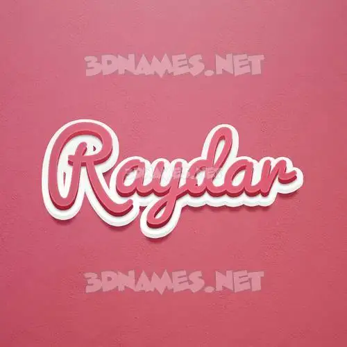 raydar in Red Scribble style - 3D name wallpaper