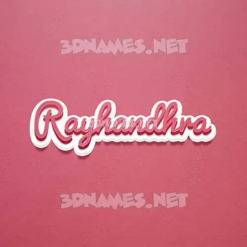 rayhandhra in Red Scribble style - 3D name wallpaper