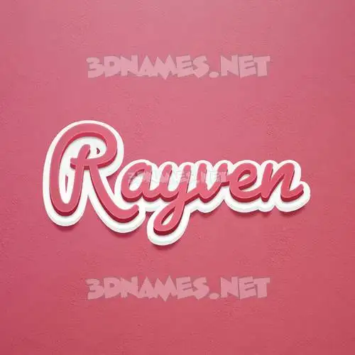 rayven in Red Scribble style - 3D name wallpaper