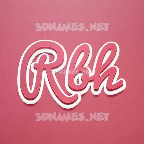 rbh in Red Scribble style - 3D name wallpaper rbh in Red Scribble style - 3D name wallpaper