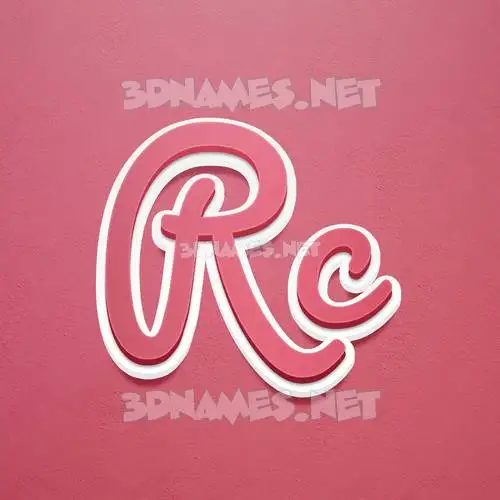 rc in Red Scribble style - 3D name wallpaper rc in Red Scribble style - 3D name wallpaper