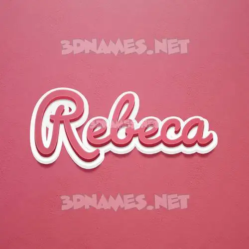 rebeca in Red Scribble style - 3D name wallpaper