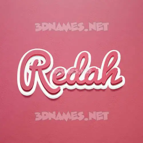redah in Red Scribble style - 3D name wallpaper redah in Red Scribble style - 3D name wallpaper
